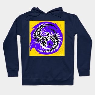 the phoenix in purple fire ball ecopop pattern Hoodie